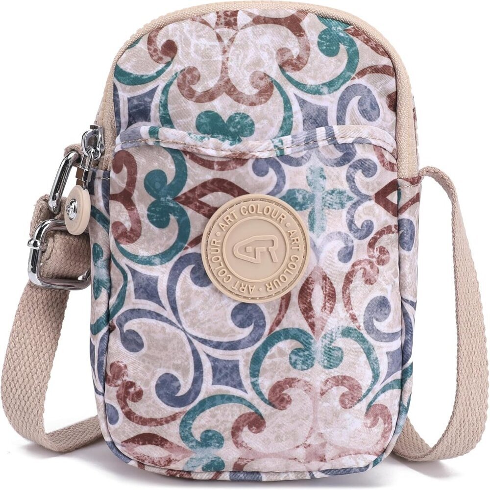 Vintage Khaki Small Crossbody Bag for Women Teen Cell Phone Purse Compact Wallet